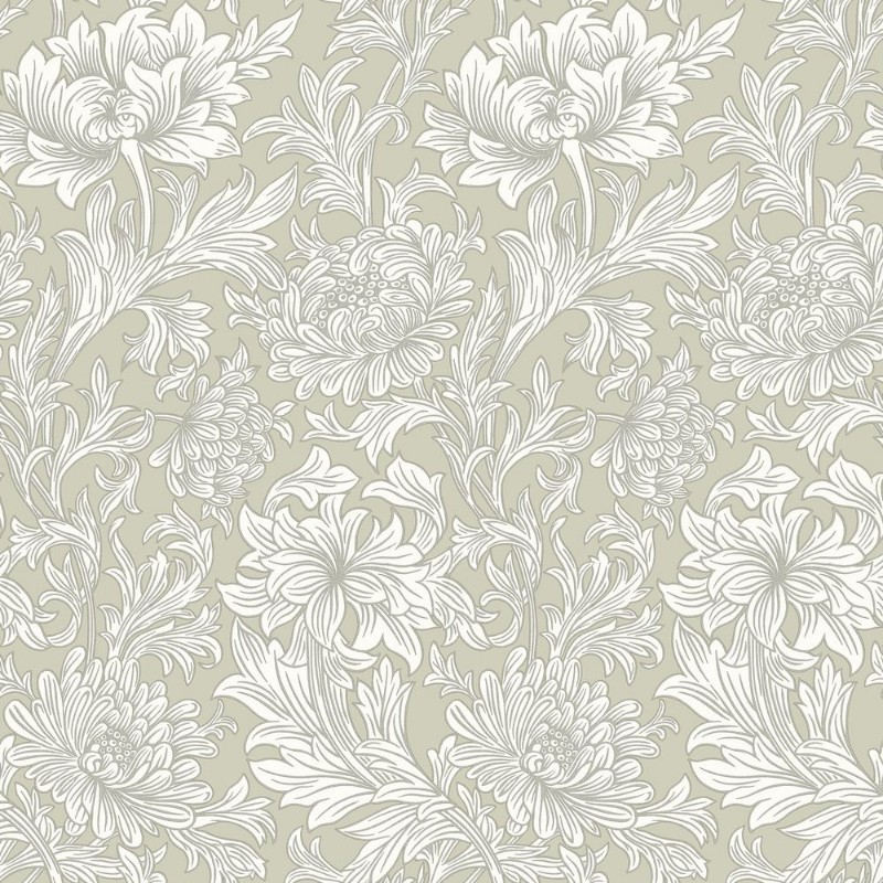 Coloring Chrysanthemum Toile - Bayleaf - 217562 - 04757-01 paint William Morris