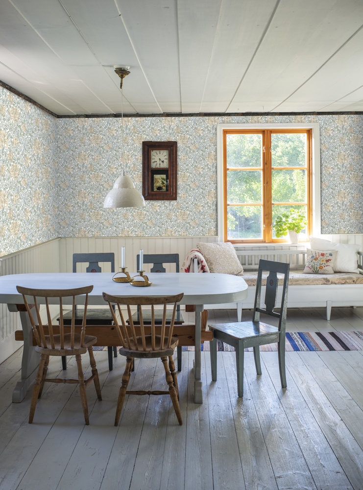 Honeysuckle Privet/Marigold - 217557 wallpaper William Morris