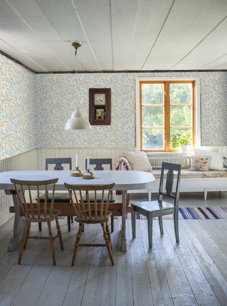 Honeysuckle Privet/Marigold - 217557 wallpaper William Morris